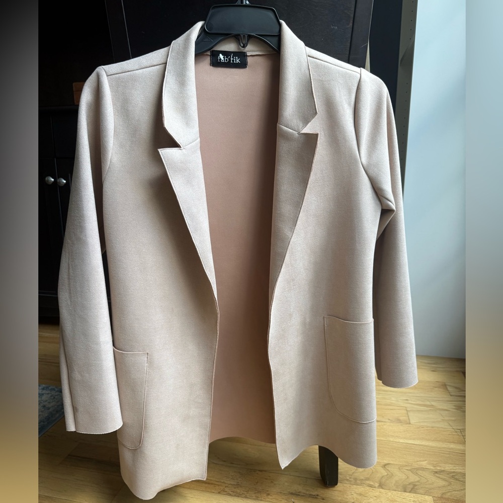 fab'rik Cream Tailored Blazer Structured Minimalist Design